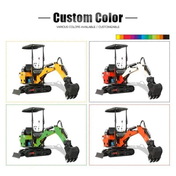 all color of 0.8 ton smallest mini digger