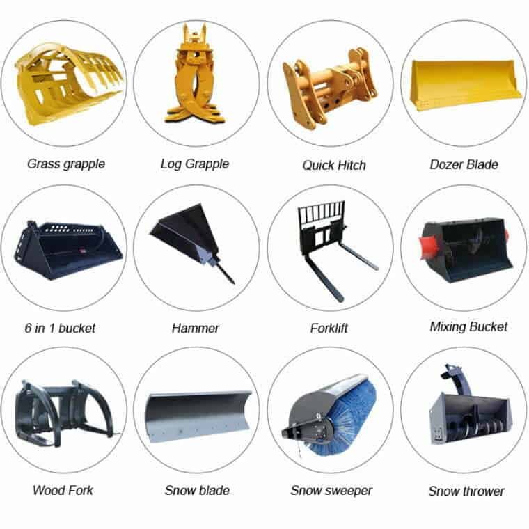 backhoe excavator attached tools