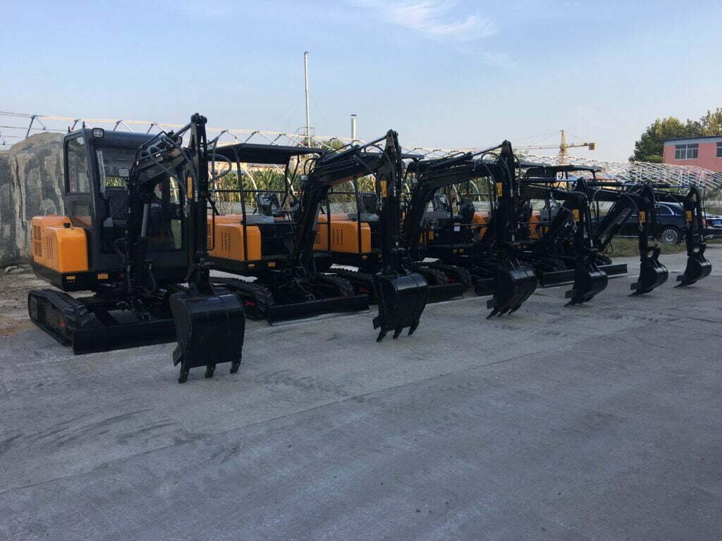 selection of hiosen mini diggers