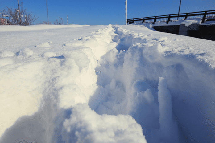 mini excavator in winter season