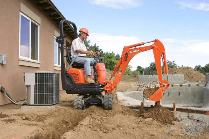 mini digger for home foundation